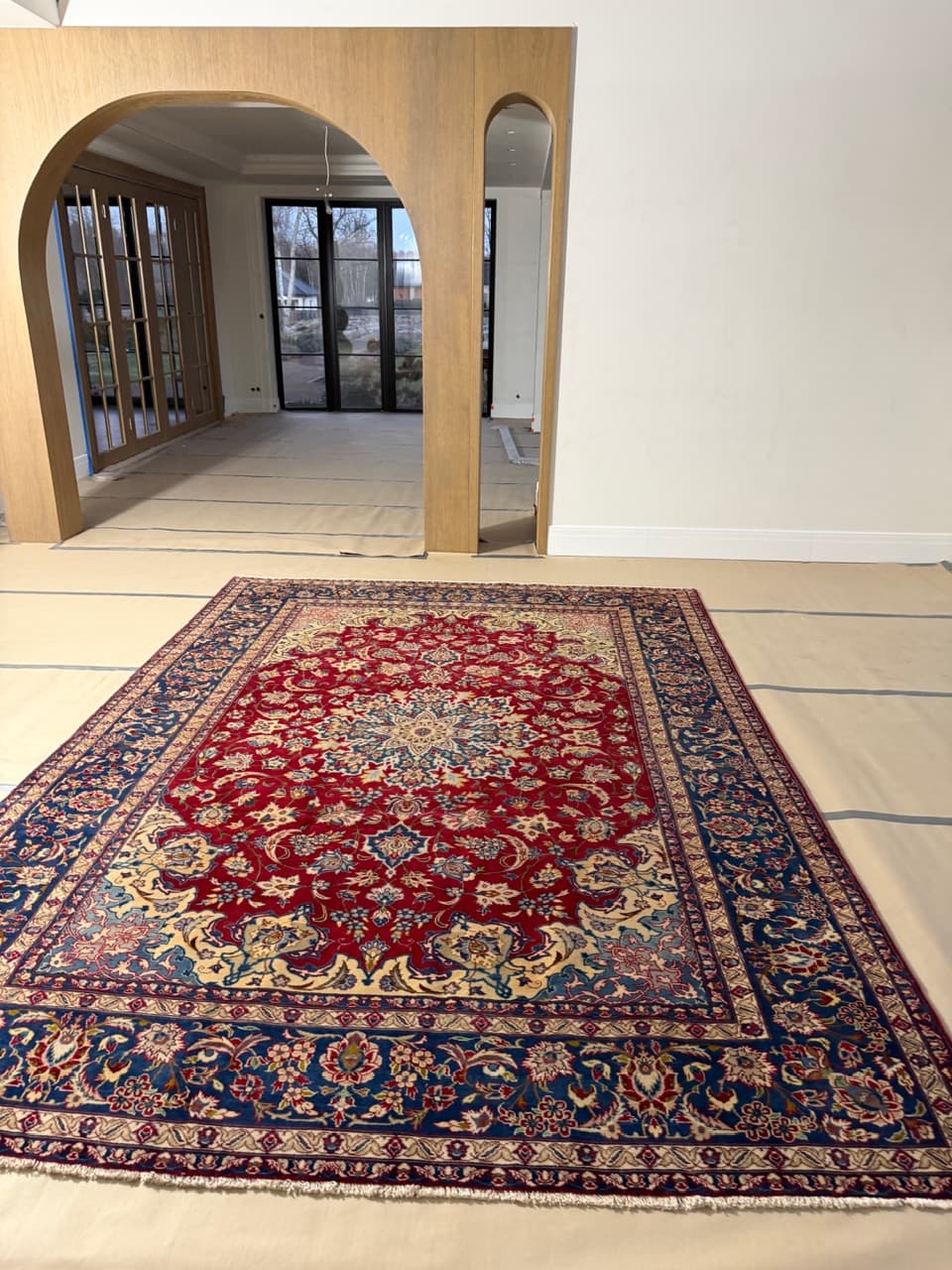 Dywan Keshan 380x270 cm, czerwony, wełna, Iran - 190388