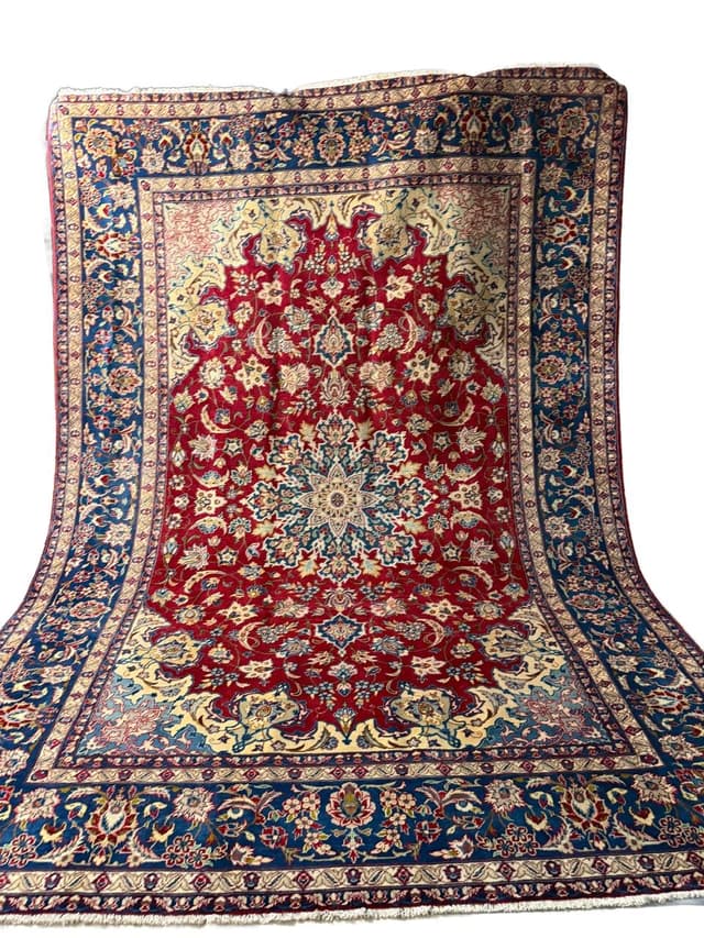 Dywan Keshan 380x270 cm, czerwony, wełna, Iran - WYMIARY