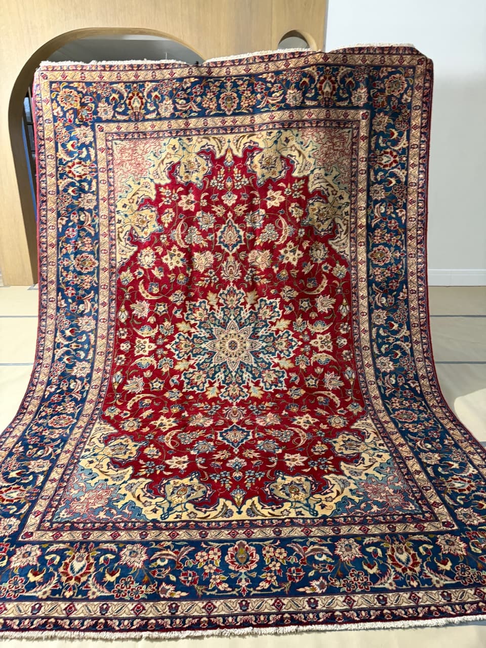 Dywan Keshan 380x270 cm, czerwony, wełna, Iran - 190383