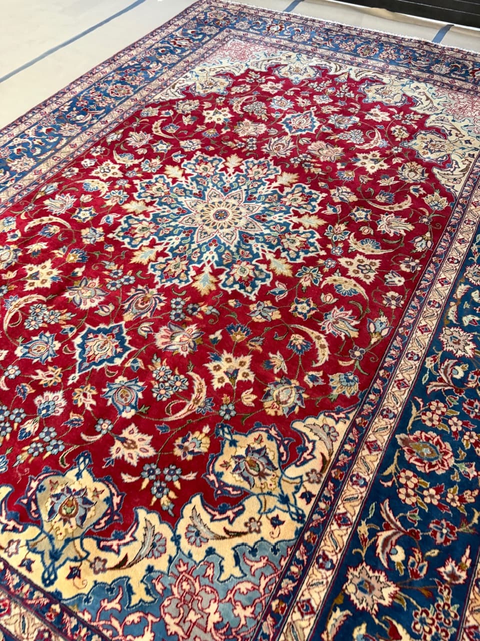 Dywan Keshan 380x270 cm, czerwony, wełna, Iran - 190382