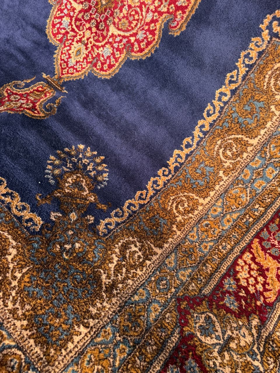 Rug Keshan 350x230 cm, navy blue, wool, Germany - 190408