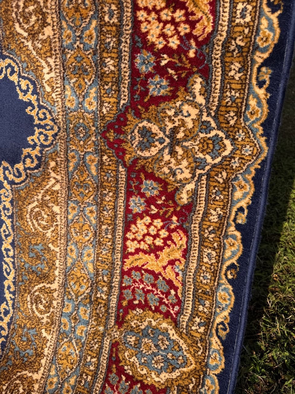 Rug Keshan 350x230 cm, navy blue, wool, Germany - 190409