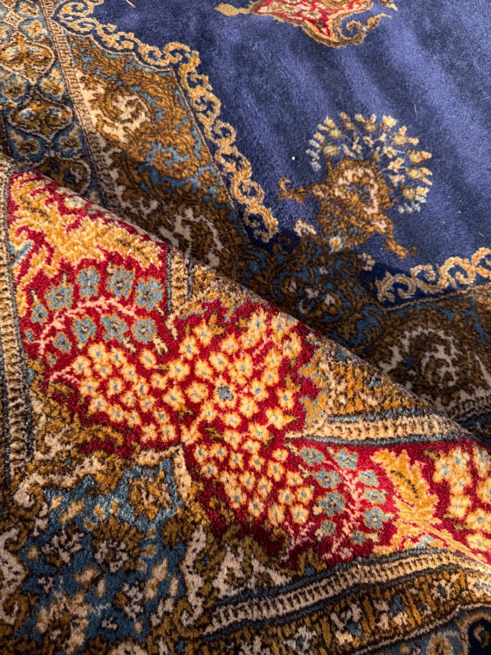 Rug Keshan 350x230 cm, navy blue, wool, Germany - 190404