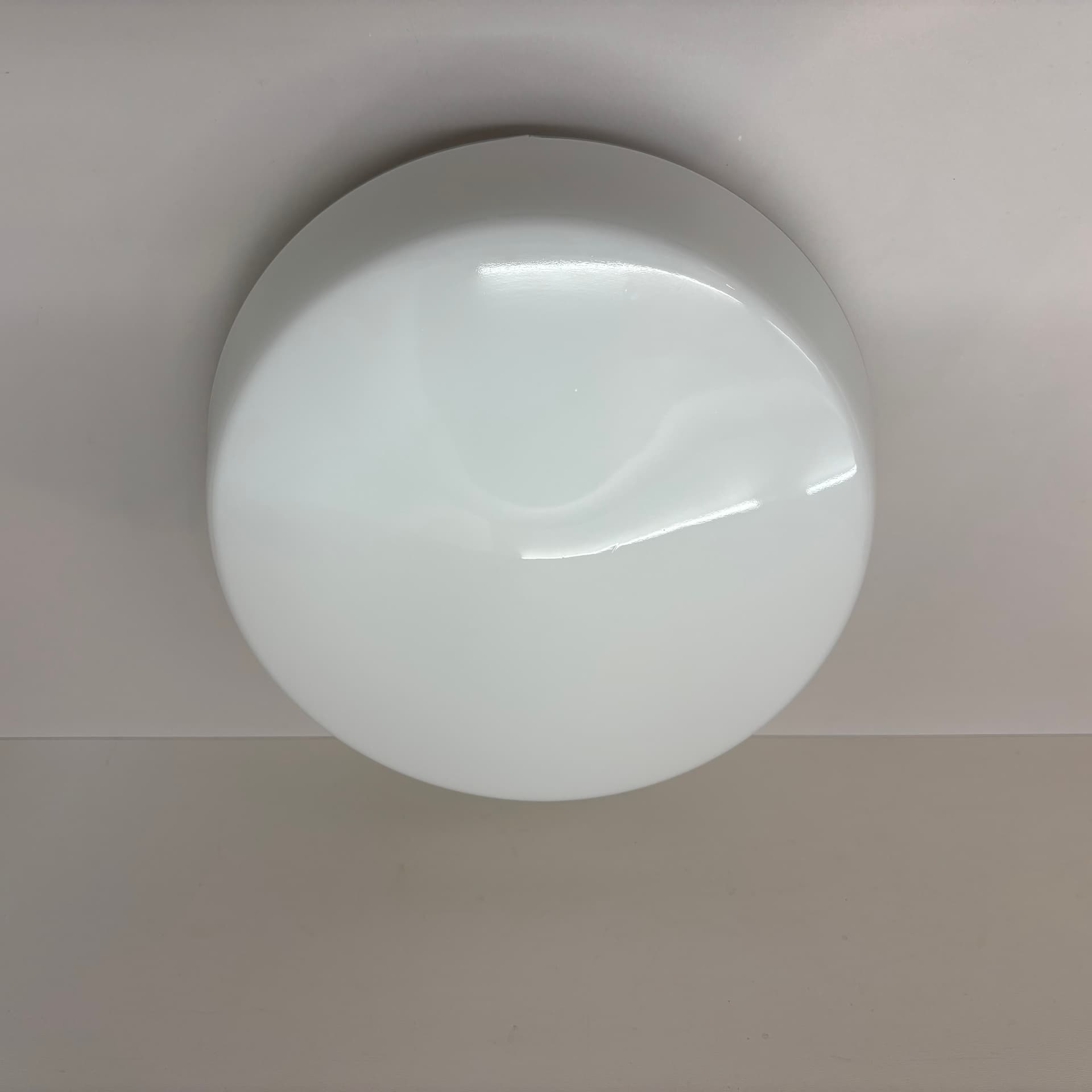 Kinkiet Bauhaus, biały, szkło, Niemcy, lata 90. - 190411