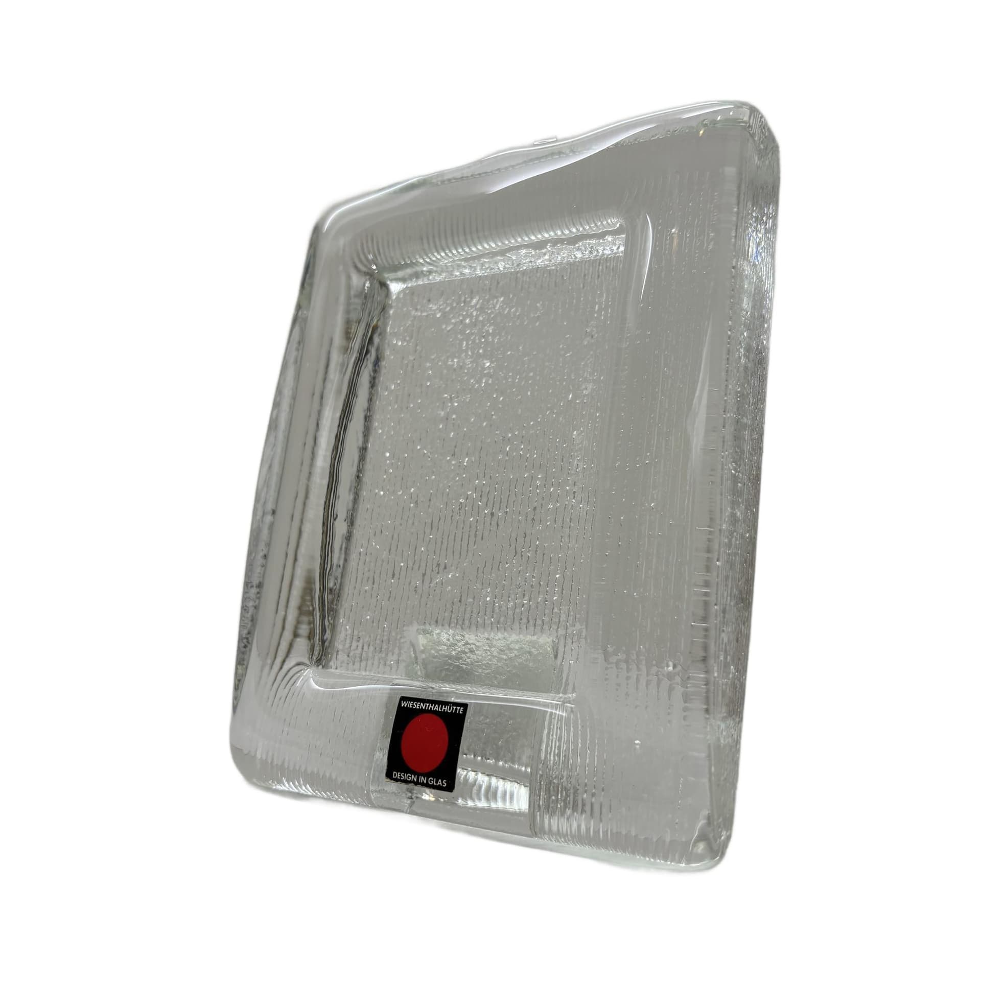 Ramka na zdjęcie, Wiesenthalhutte, szkło transparentne, Niemcy, lata 70.