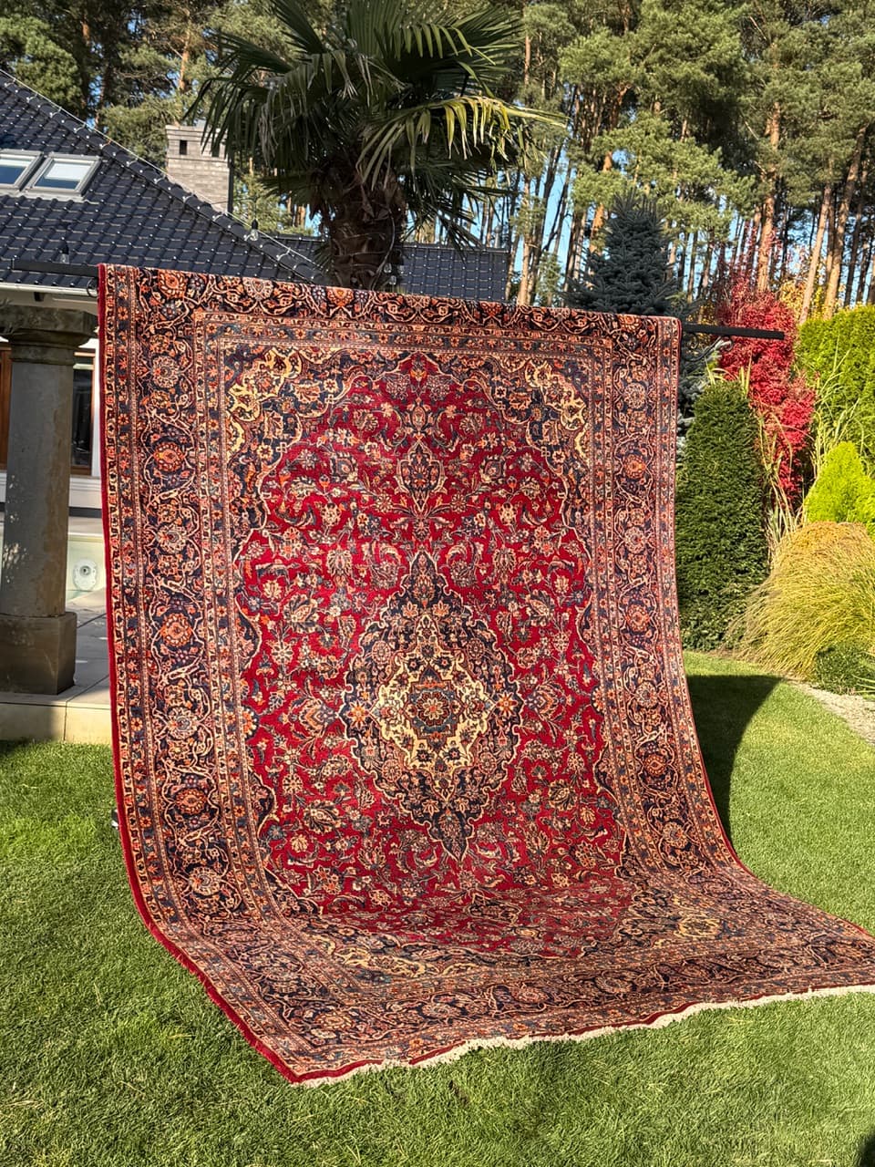 Rug Keshan 355x230 cm, red, wool, Iran - 190463