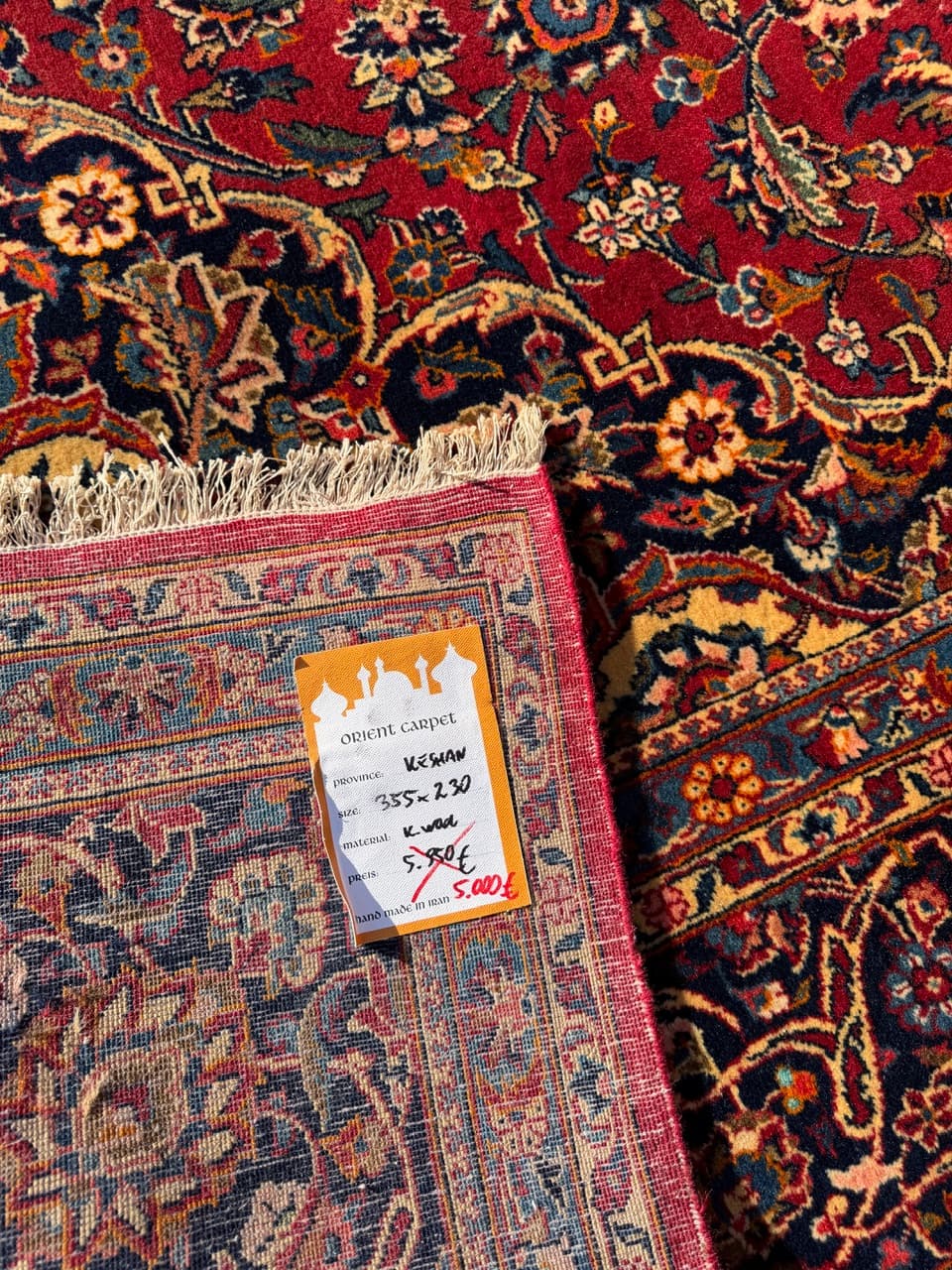 Rug Keshan 355x230 cm, red, wool, Iran - 190457