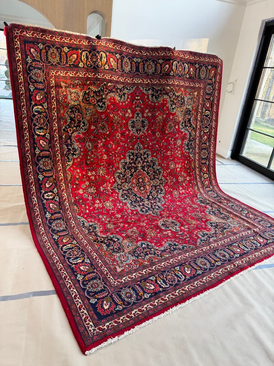 Rug Mesched 340x290 cm, red, wool, Iran - 190476