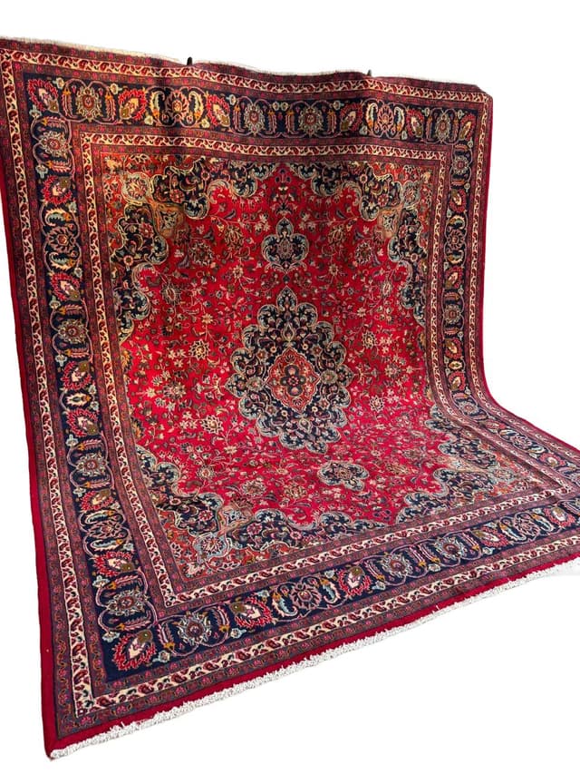 Rug Mesched 340x290 cm, red, wool, Iran - DIMENSION