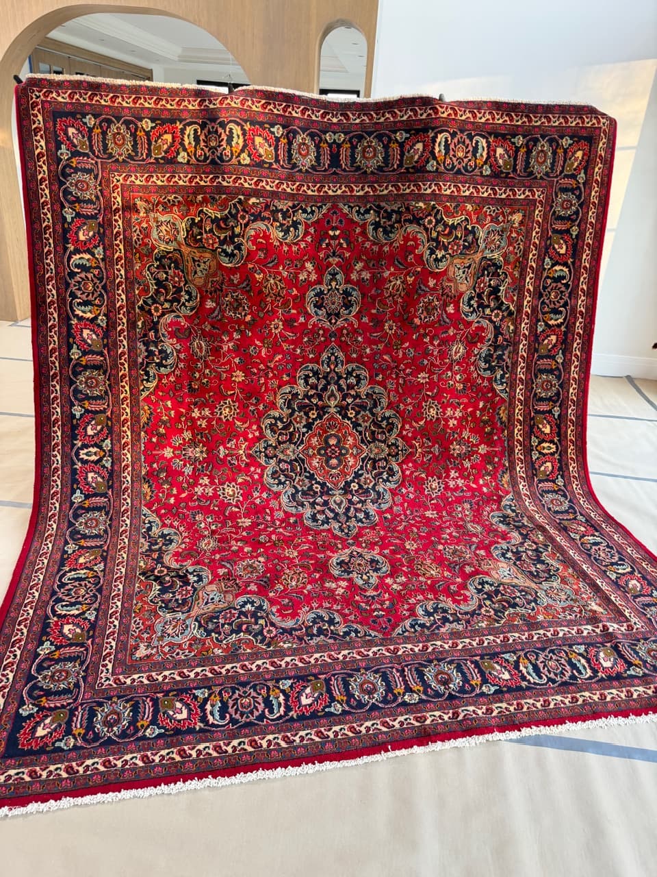 Rug Mesched 340x290 cm, red, wool, Iran - 190475