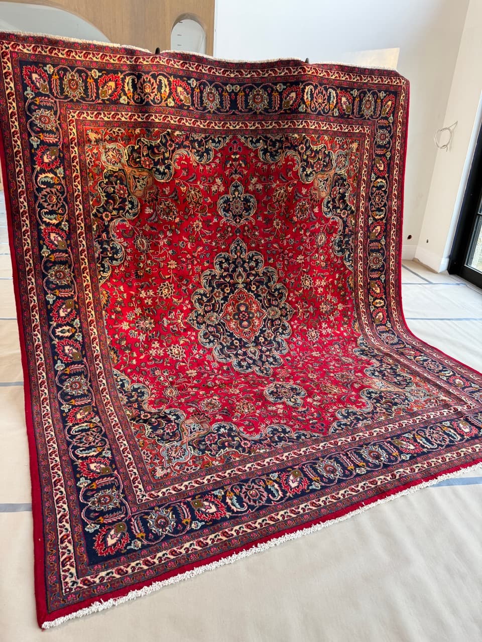 Rug Mesched 340x290 cm, red, wool, Iran - 190481