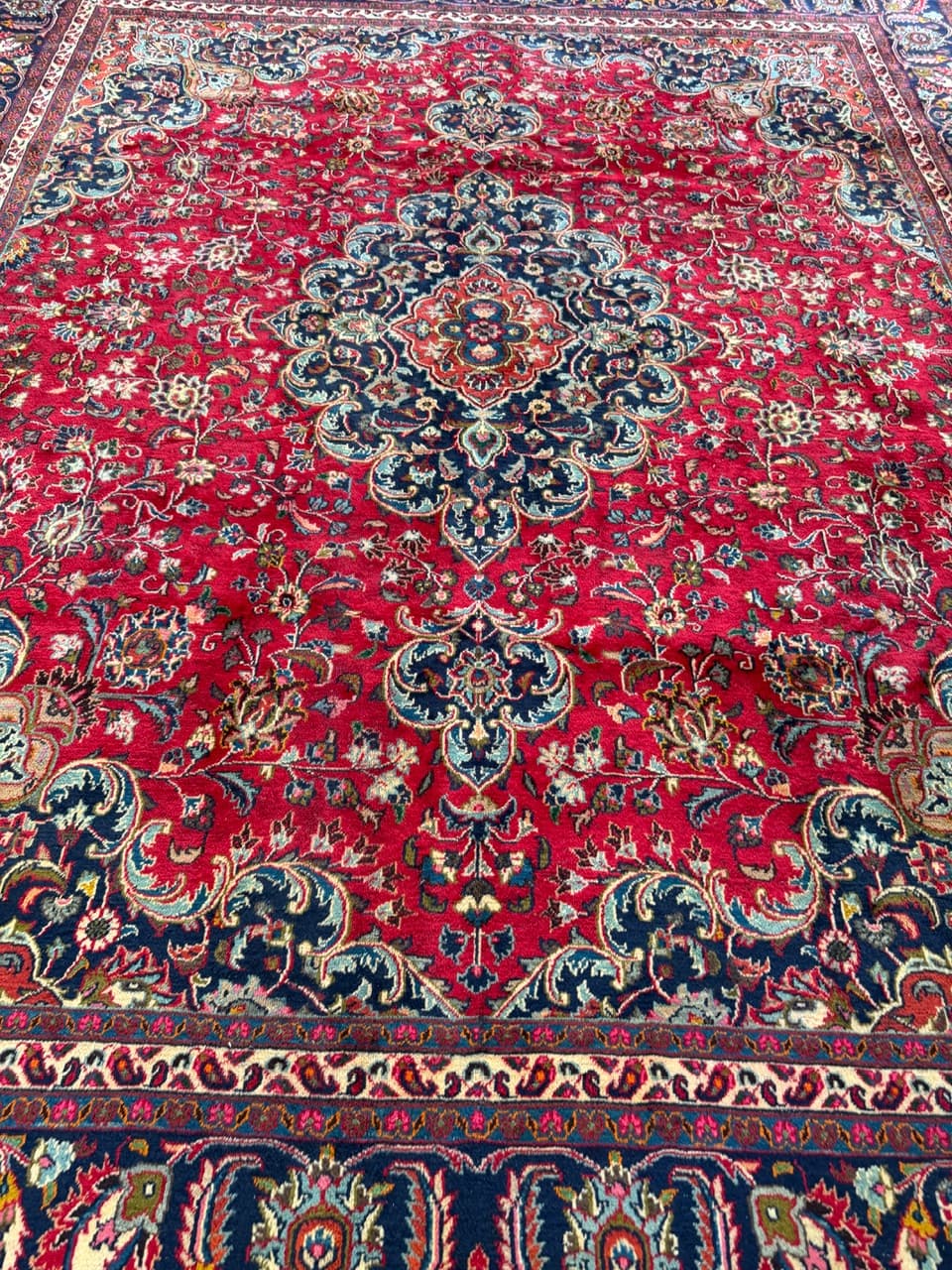 Rug Mesched 340x290 cm, red, wool, Iran - 190480