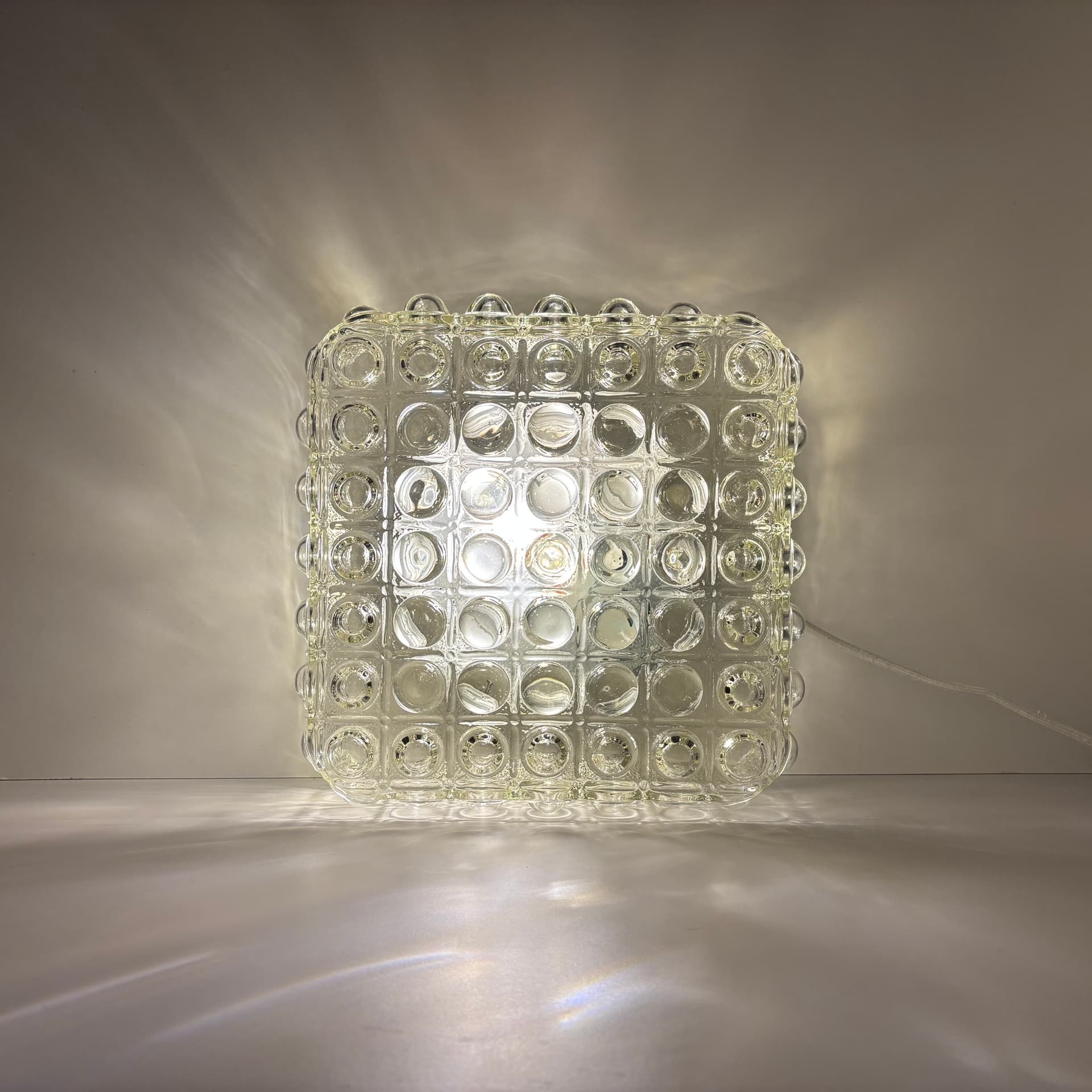 Plafon Bubble, szkło transparentne, Dania, lata 70. - 190492