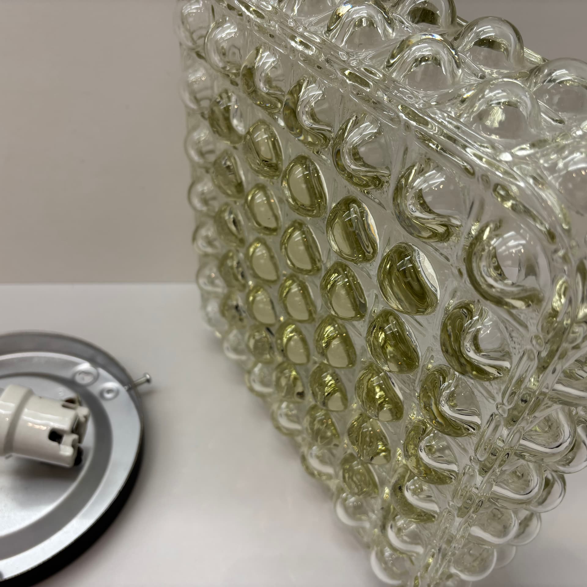 Plafon Bubble, szkło transparentne, Dania, lata 70. - 190493