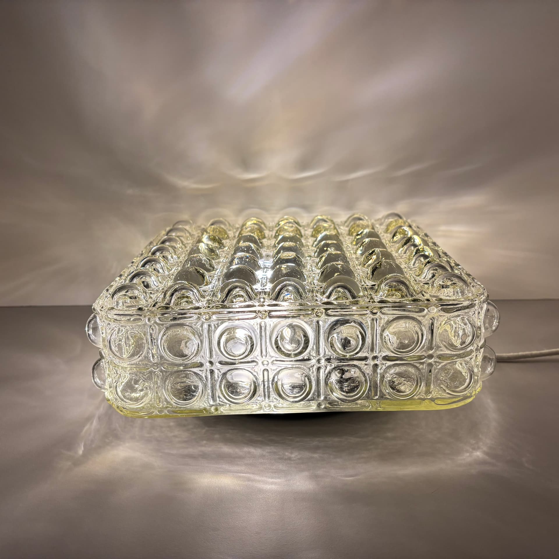 Plafon Bubble, szkło transparentne, Dania, lata 70. - 190486