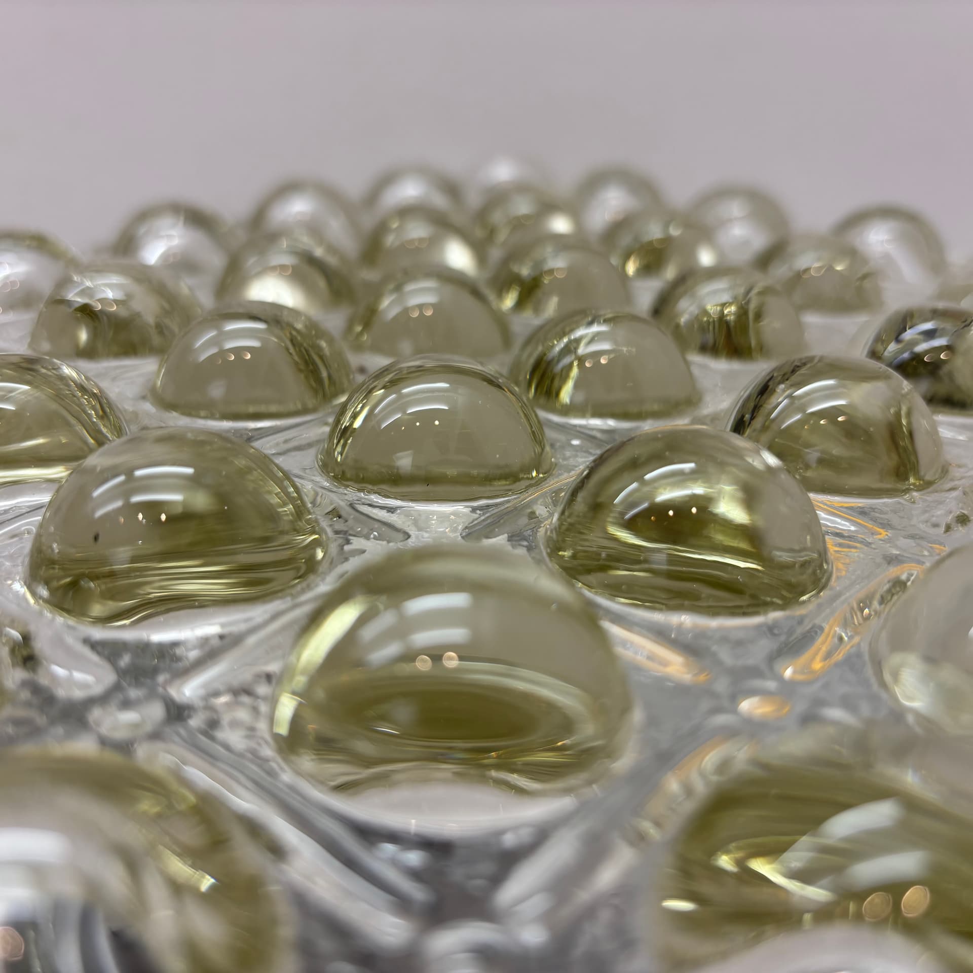 Plafon Bubble, szkło transparentne, Dania, lata 70. - 190485