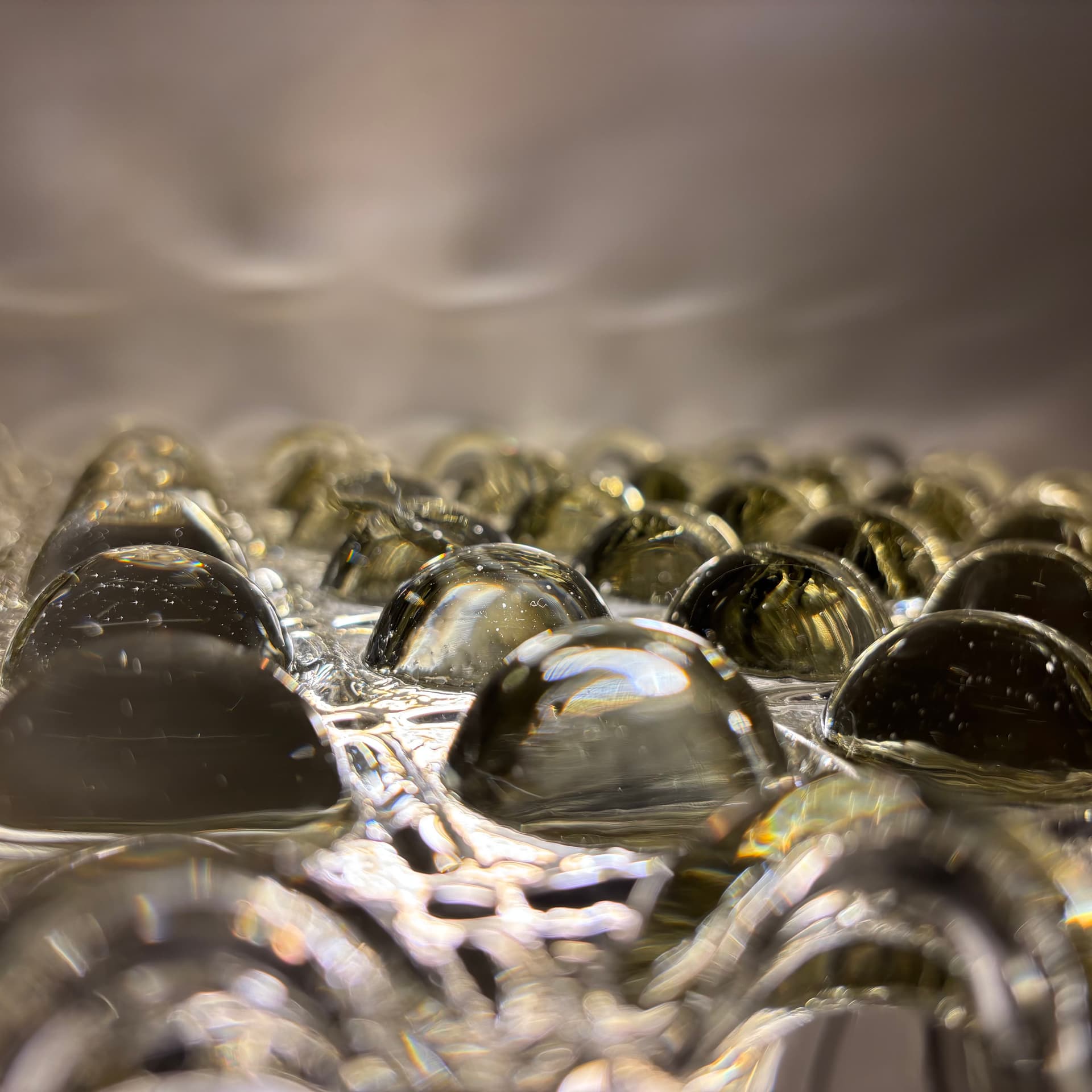 Plafon Bubble, szkło transparentne, Dania, lata 70. - 190484