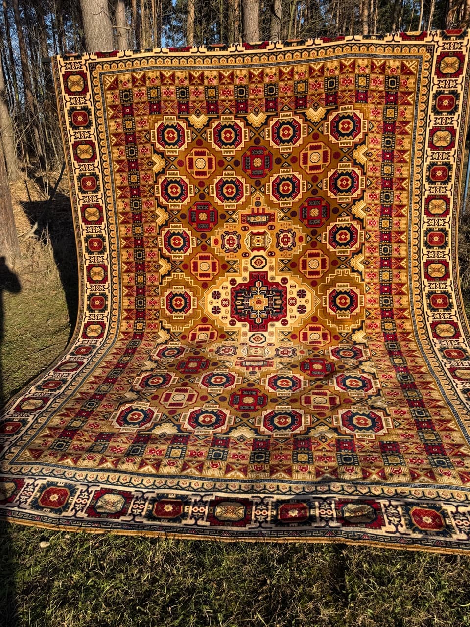 Dywan perski 400x300 cm, multikolor, wełna, Mongolia - 190527