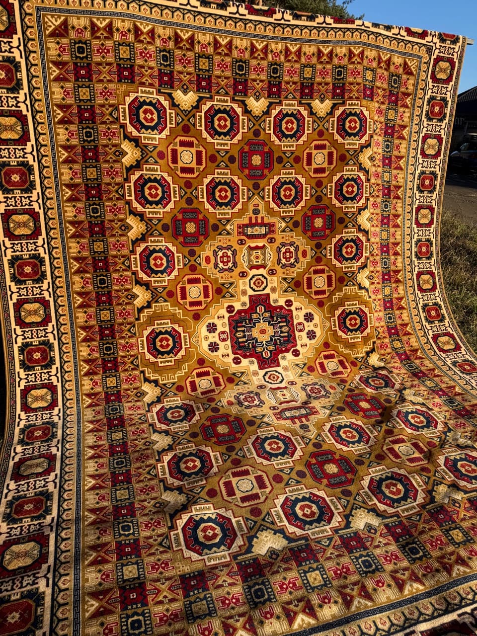 Dywan perski 400x300 cm, multikolor, wełna, Mongolia - 190523