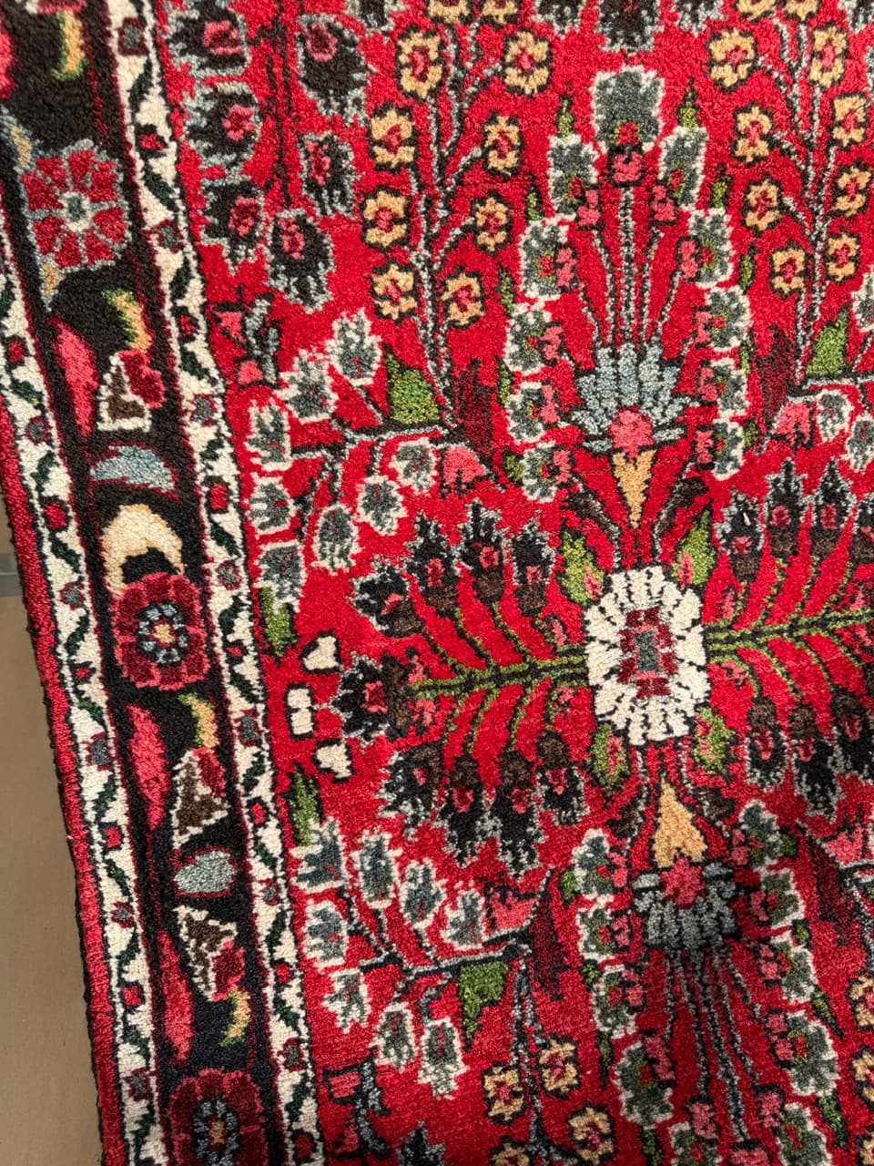 Runner Hamadan 600x80 cm, red, wool, Iran - 190545