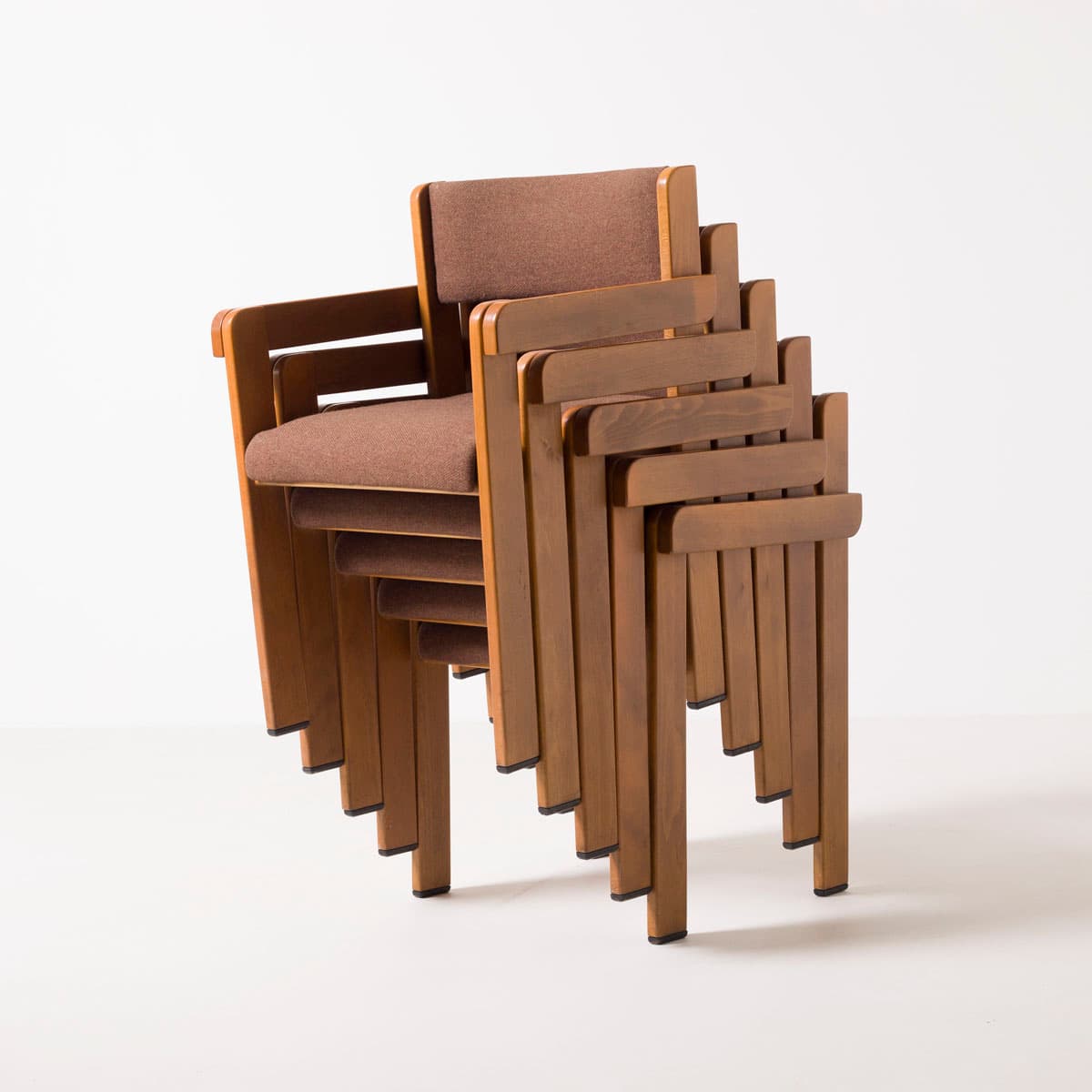 Krzesło postmodernistyczne, buk brązowy, tkanina brązowa, Austria, lata 80. - 190647