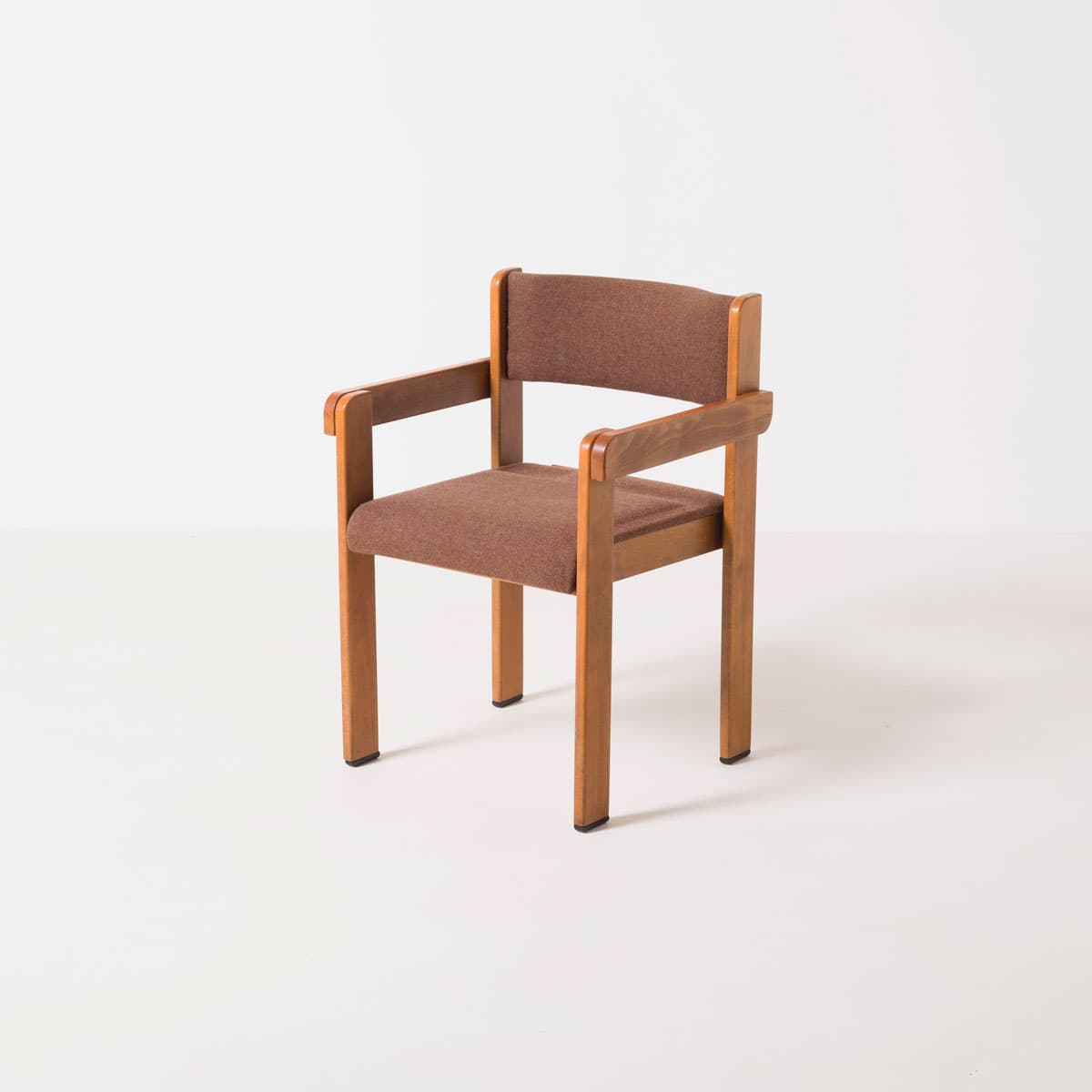 Krzesło postmodernistyczne, buk brązowy, tkanina brązowa, Austria, lata 80. - 190642