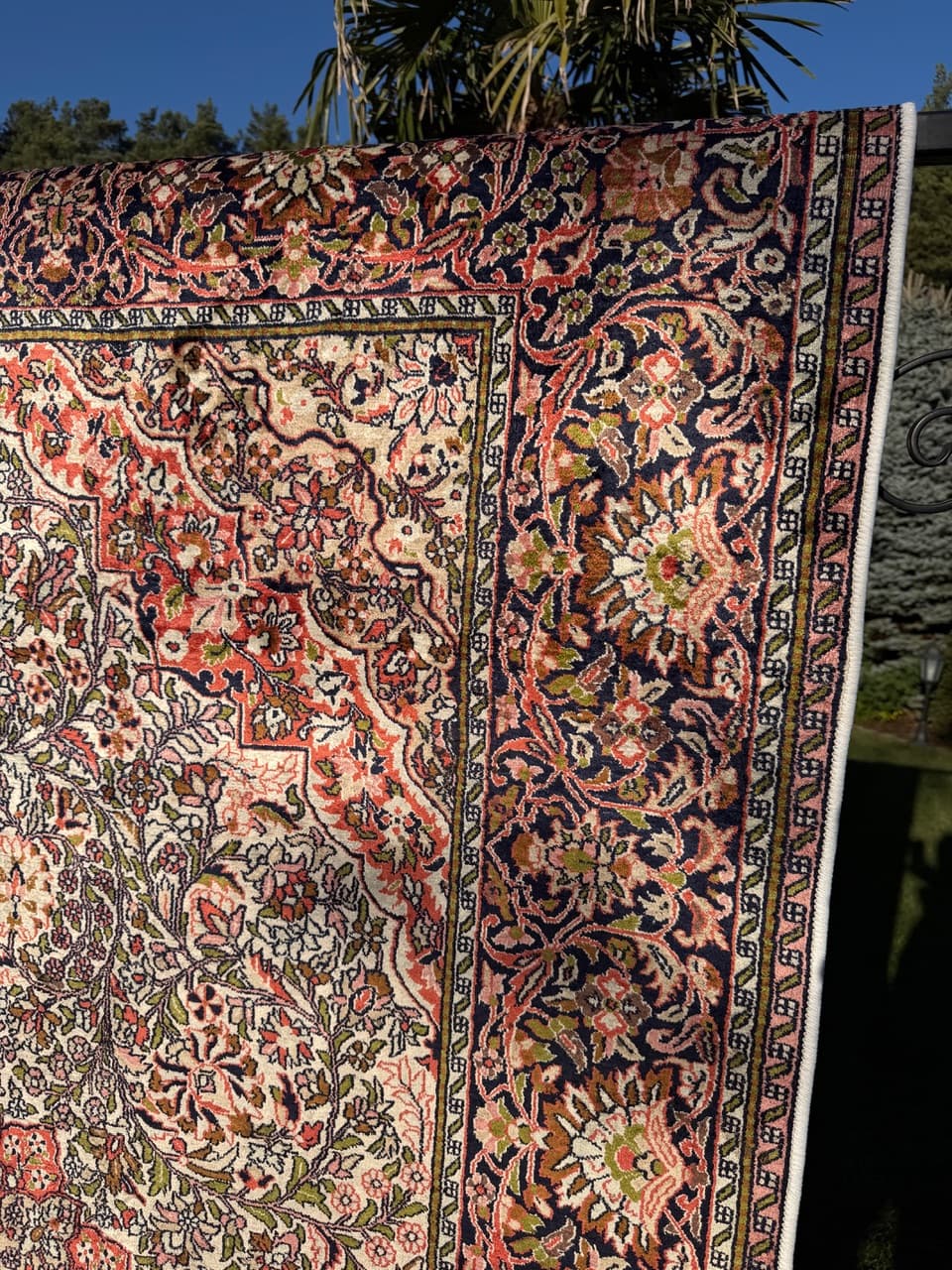 Dywan Ghoum/Qom 300x185 cm, czerwony, jedwab, Indie, lata 90. - 191003