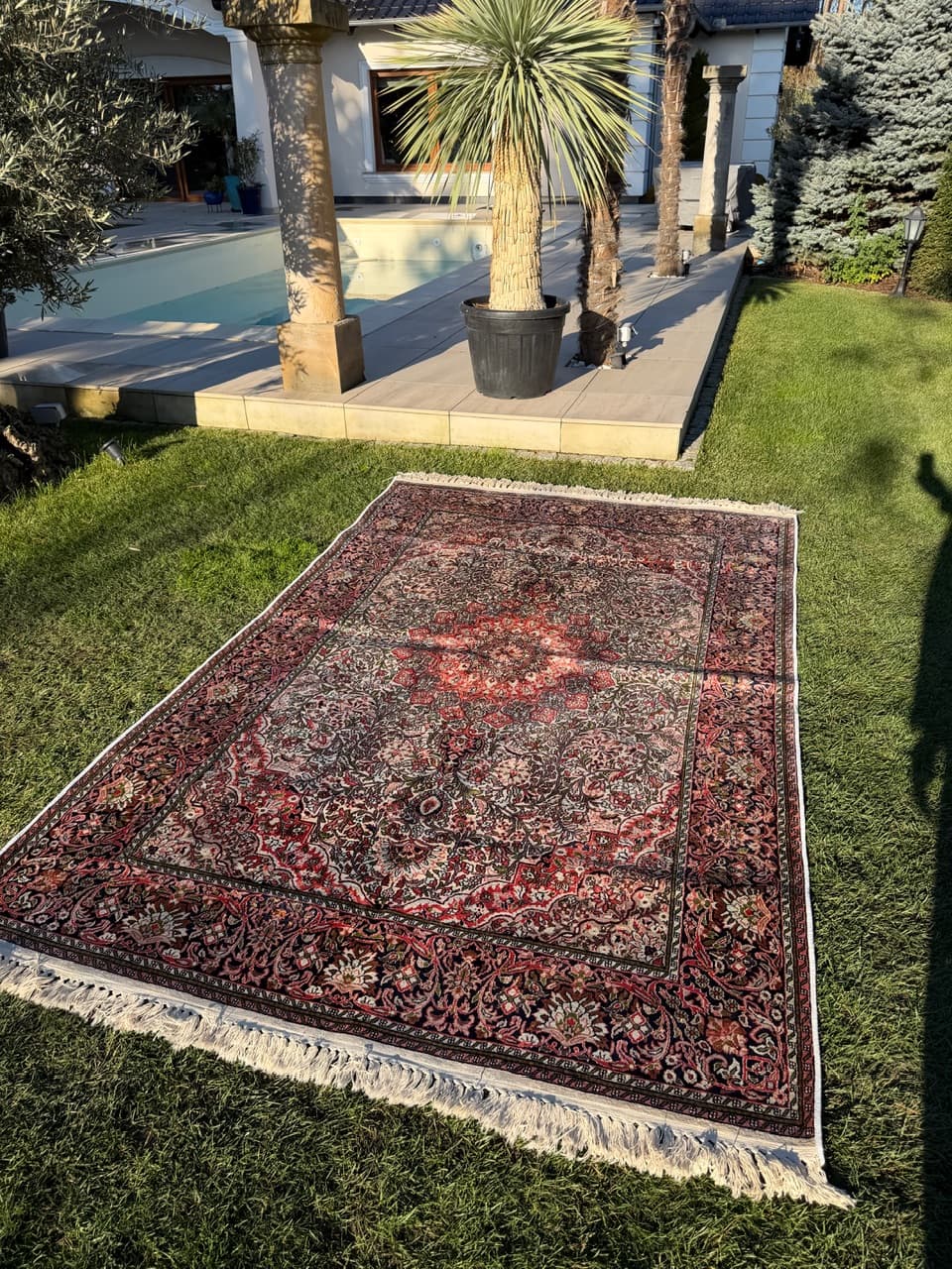 Dywan Ghoum/Qom 300x185 cm, czerwony, jedwab, Indie, lata 90. - 191010