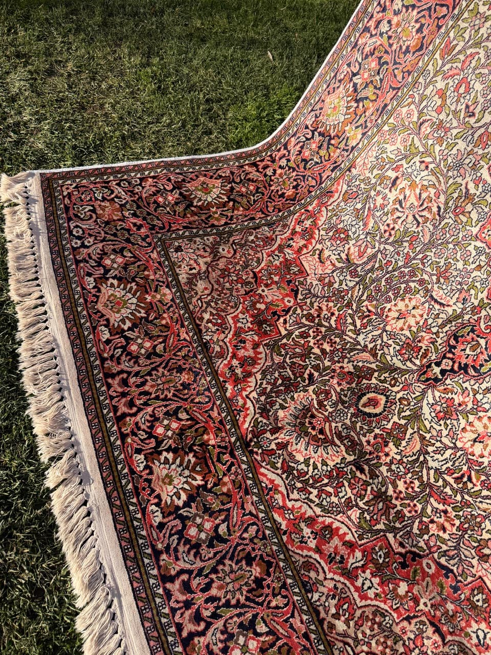 Dywan Ghoum/Qom 300x185 cm, czerwony, jedwab, Indie, lata 90. - 191002