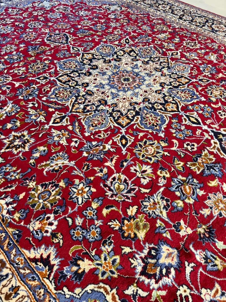 Dywan Keshan 400x300 cm, czerwony, wełna, Iran - 191032