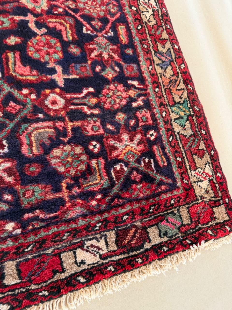 Runner Hamadan 290x100 cm, navy blue, wool, Iran - 191102