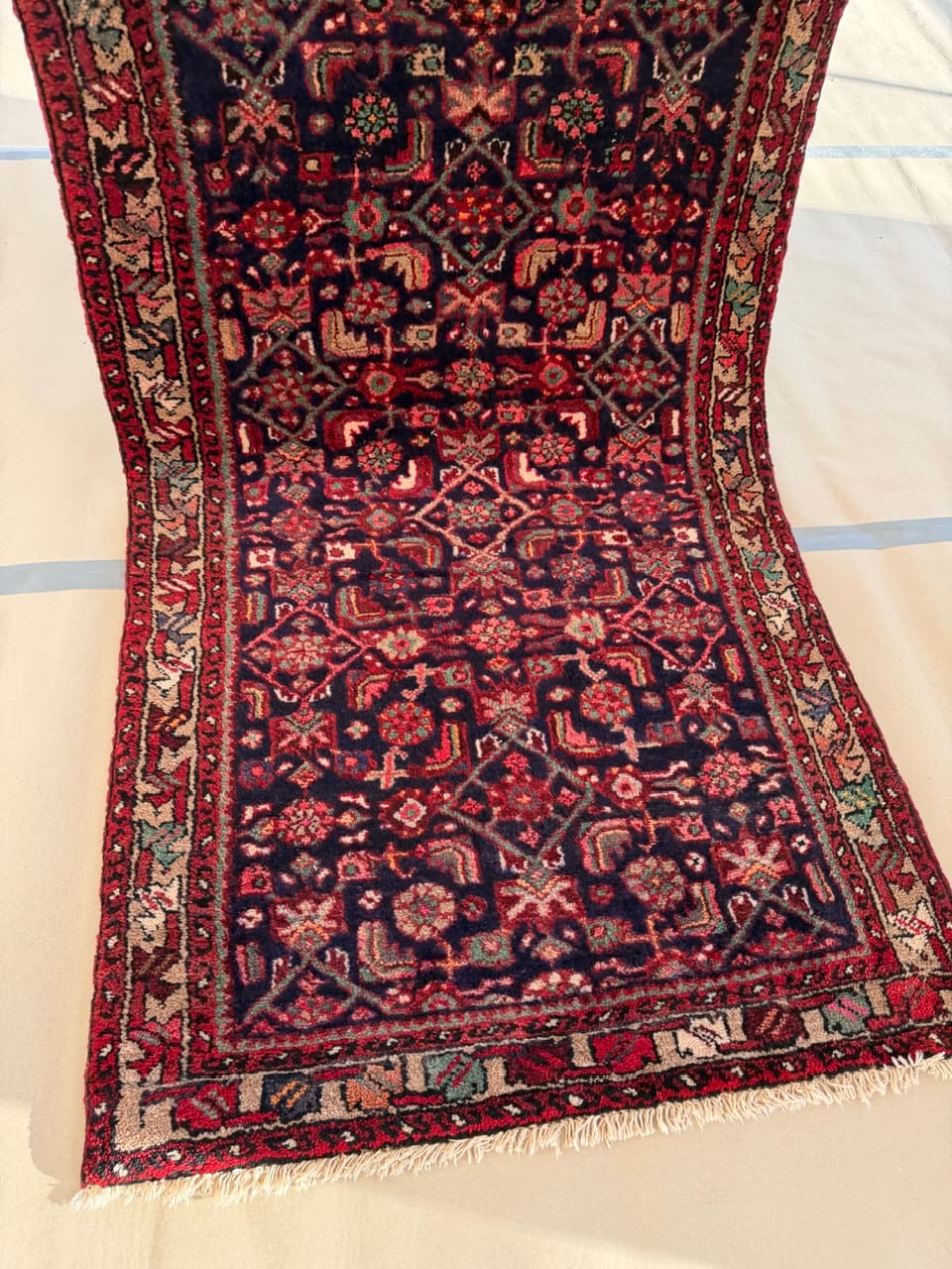 Runner Hamadan 290x100 cm, navy blue, wool, Iran - 191100