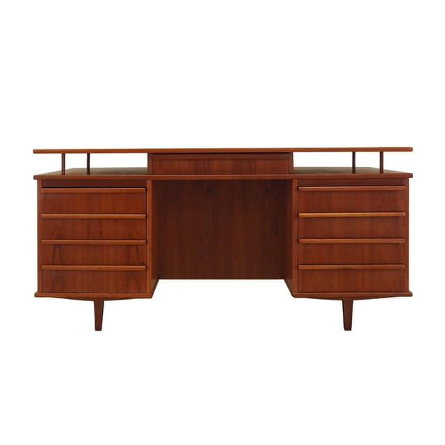 Biurko, tek brązowy, Dania, lata 70. - WYMIARY