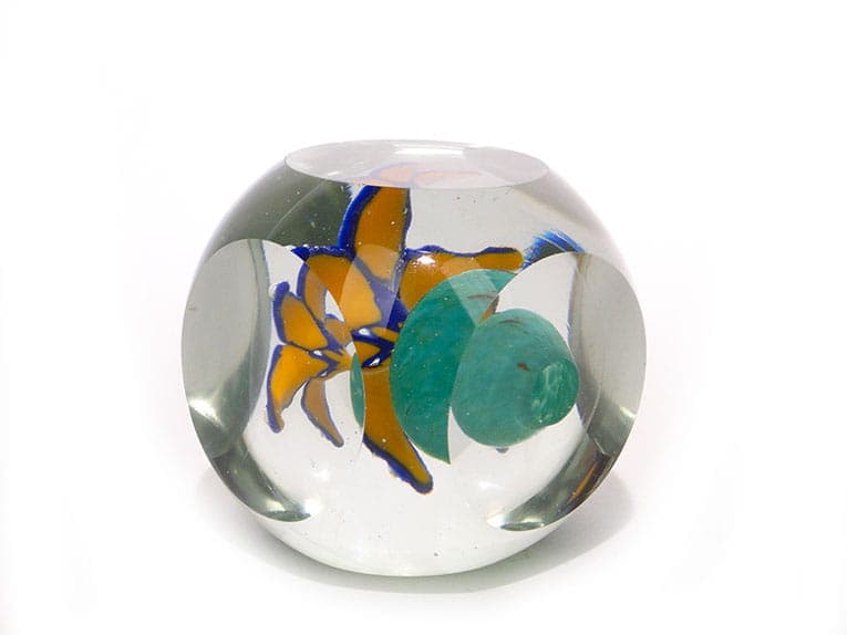 Przycisk do papieru Murano, transparentny kryształ, Włochy, lata 50. - 191265