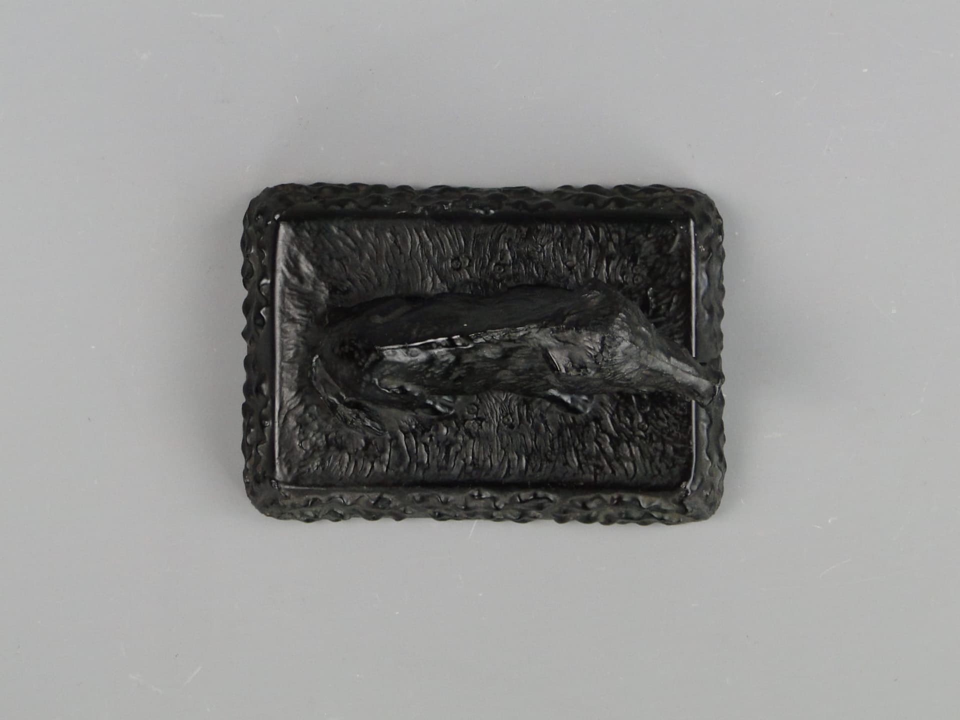 Przycisk do papieru, Art Nouveau, szkło czarne, Ząbkowice, Polska, początek XX w. - 191299