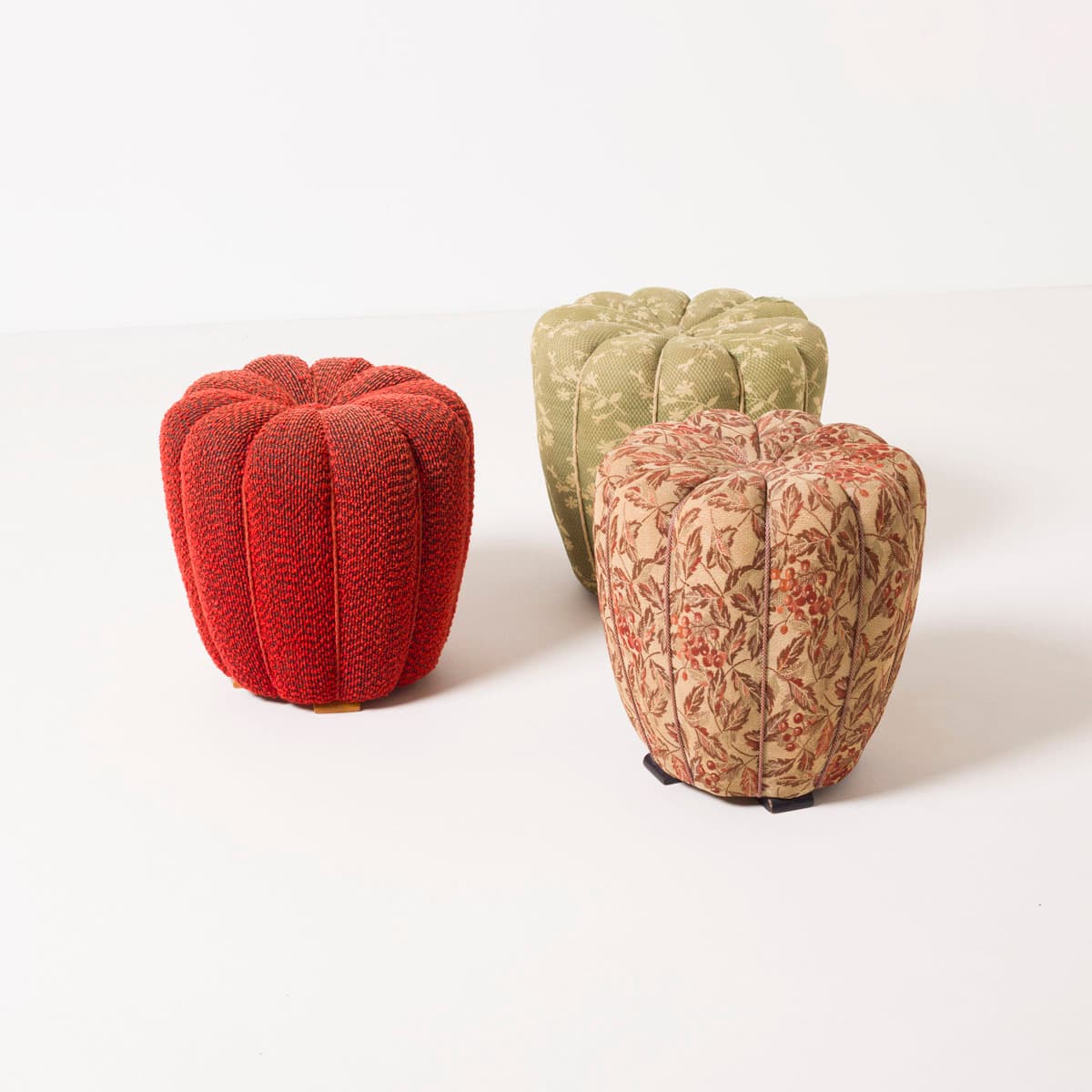 Pouf Tulip, red wool, by J. Halabala, Czech Republic, 1950s - 191382