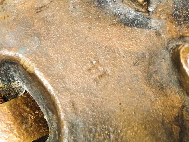 Kołatka secesyjna, złoty brąz, Austria, przełom XIX/XX w. - 191530