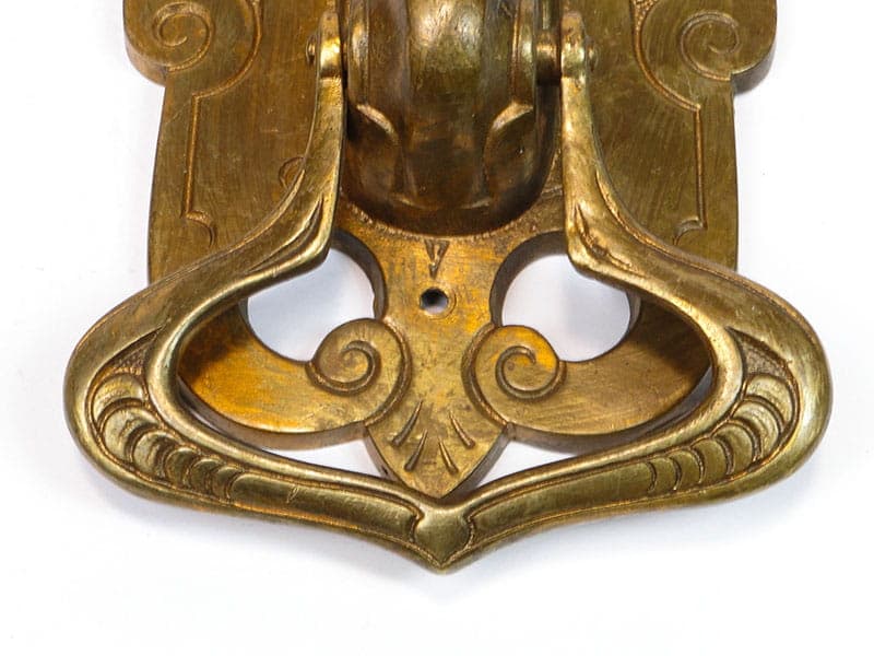 Kołatka secesyjna, złocony mosiądz, Austria, lata 90. XIX w. - 191559