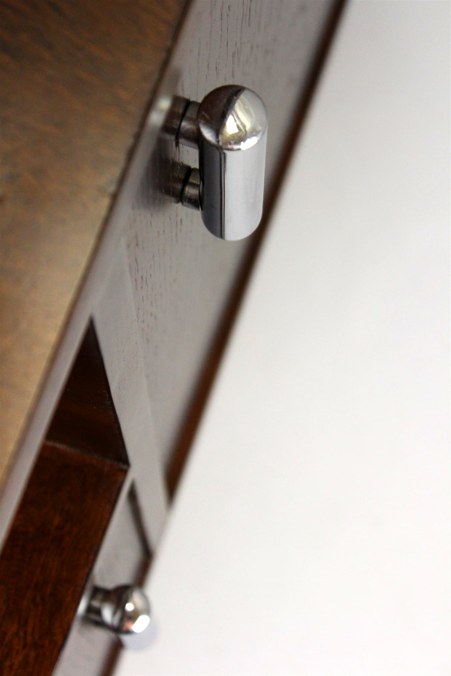 Sofa C10, grey fabric, chrome steel, wood, by R. Slezak, Czech Republic, 1930s. - 191569