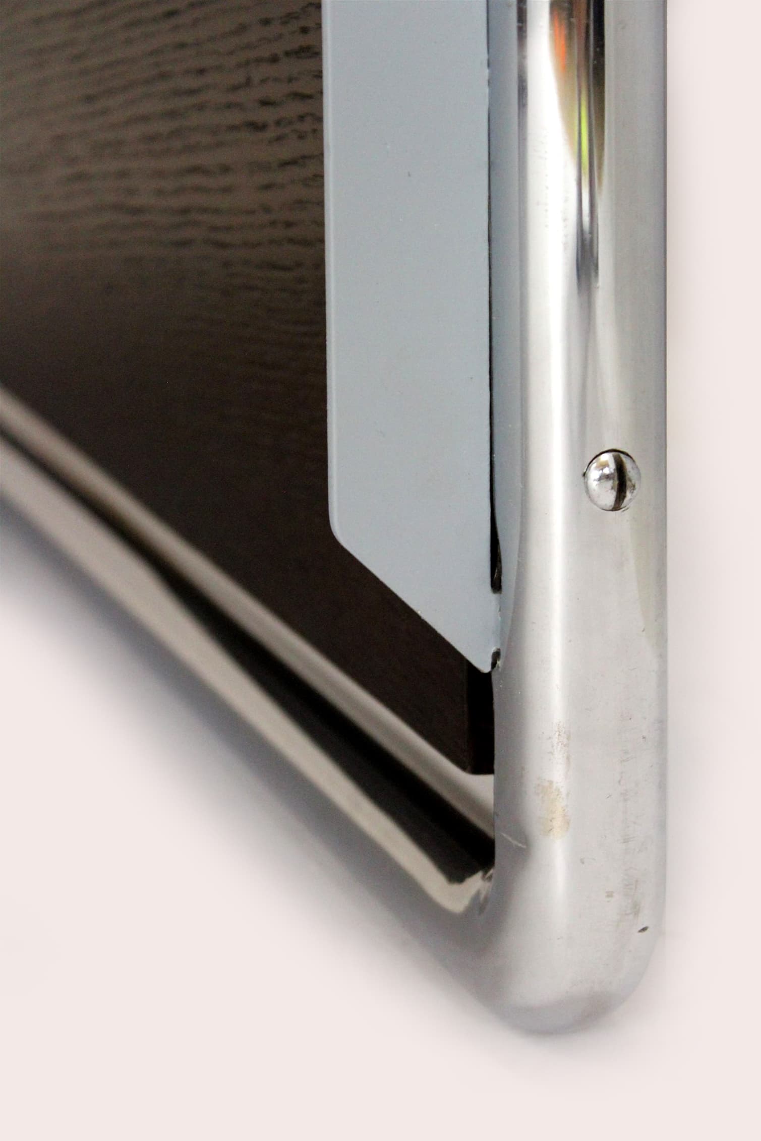 Sofa C10, grey fabric, chrome steel, wood, by R. Slezak, Czech Republic, 1930s. - 191575