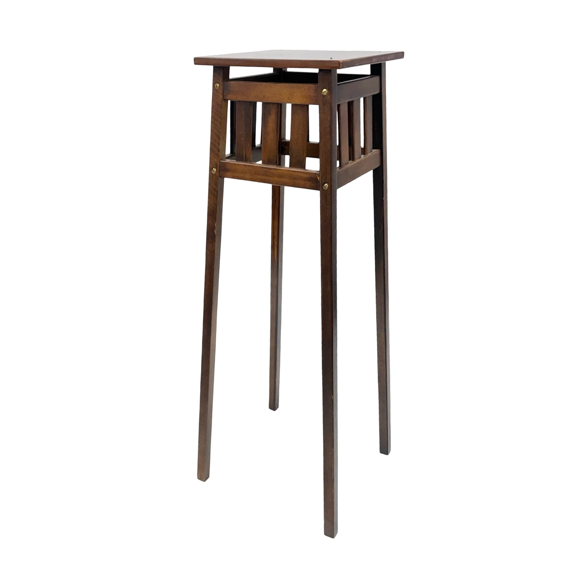 Kwietnik Art Deco, brązowy ciemny, drewno, Francja, lata 30. - 191582