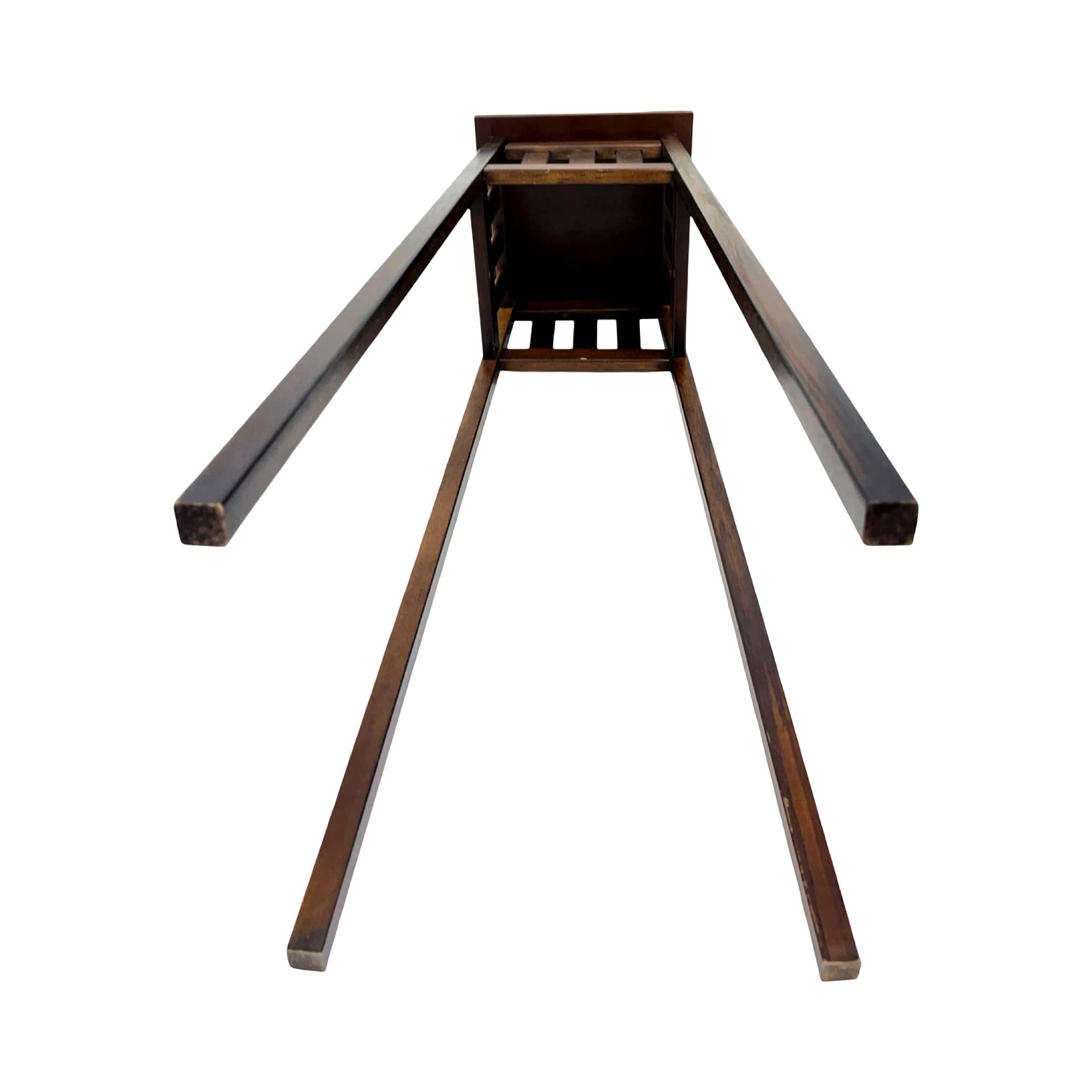 Kwietnik Art Deco, brązowy ciemny, drewno, Francja, lata 30. - 191578