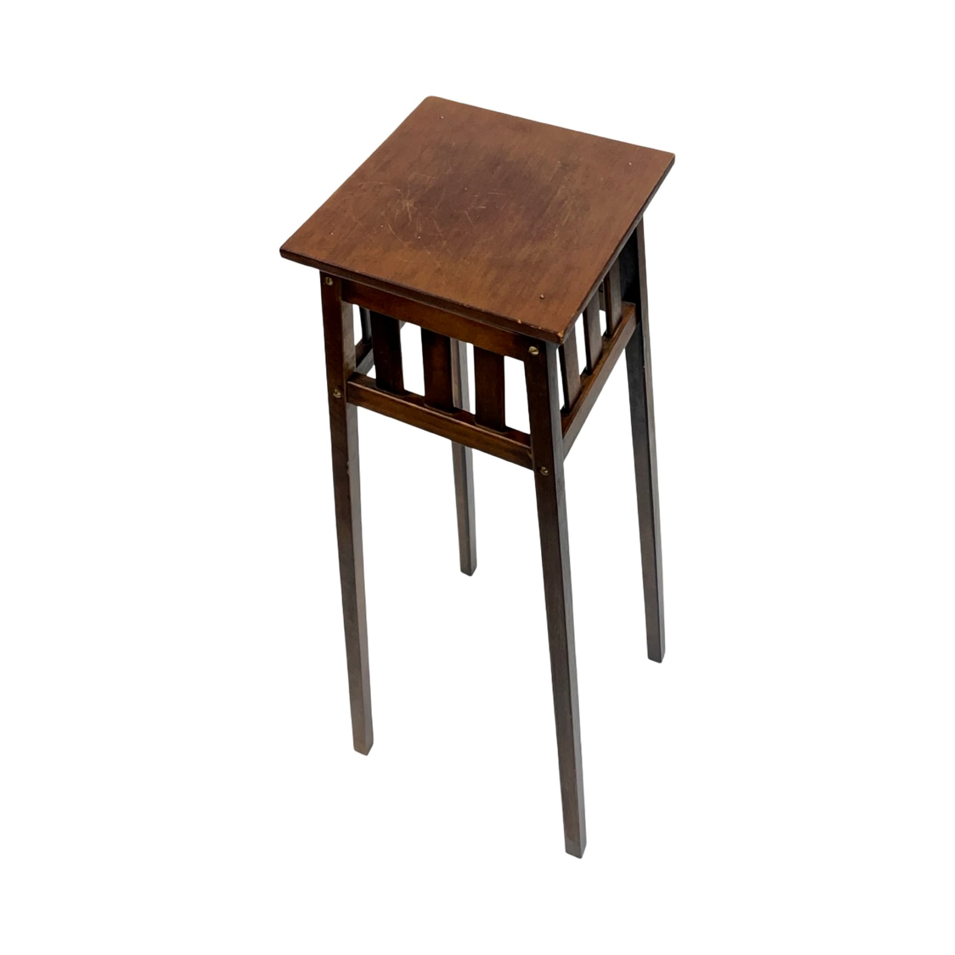 Kwietnik Art Deco, brązowy ciemny, drewno, Francja, lata 30. - 191591