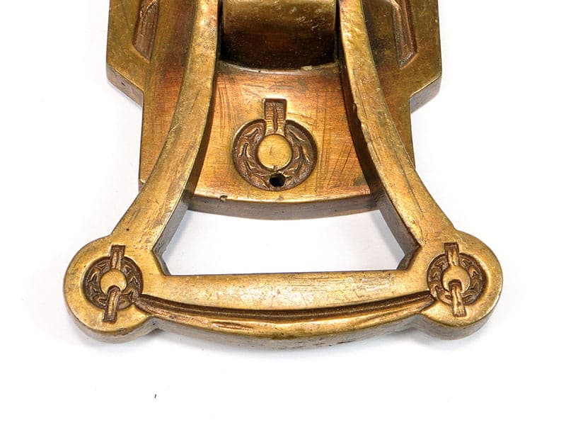 Door knocker Art Nouveau, golden brass, Austria, early 20th c. - 191623