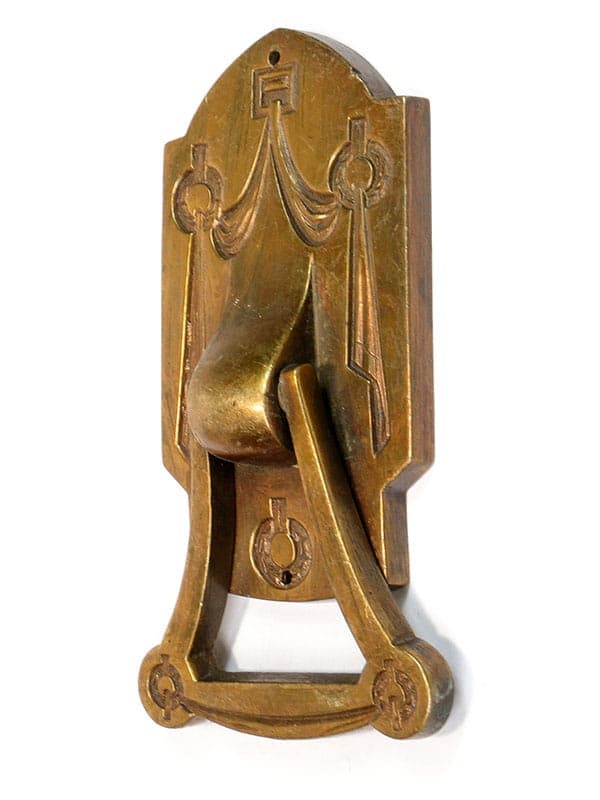 Door knocker Art Nouveau, golden brass, Austria, early 20th c. - 191621