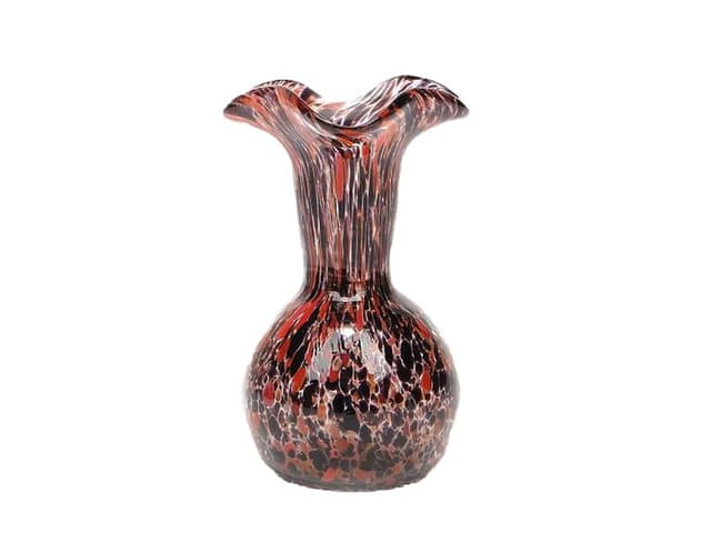 Wazon mozaikowy, multikolor, szkło, Kralik, Czechy, lata 30. - WYMIARY