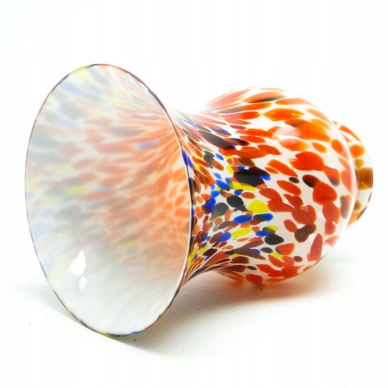 Wazon Art Deco, Spatterglass, szkło multicolor, Czechy, lata 30. - 191642