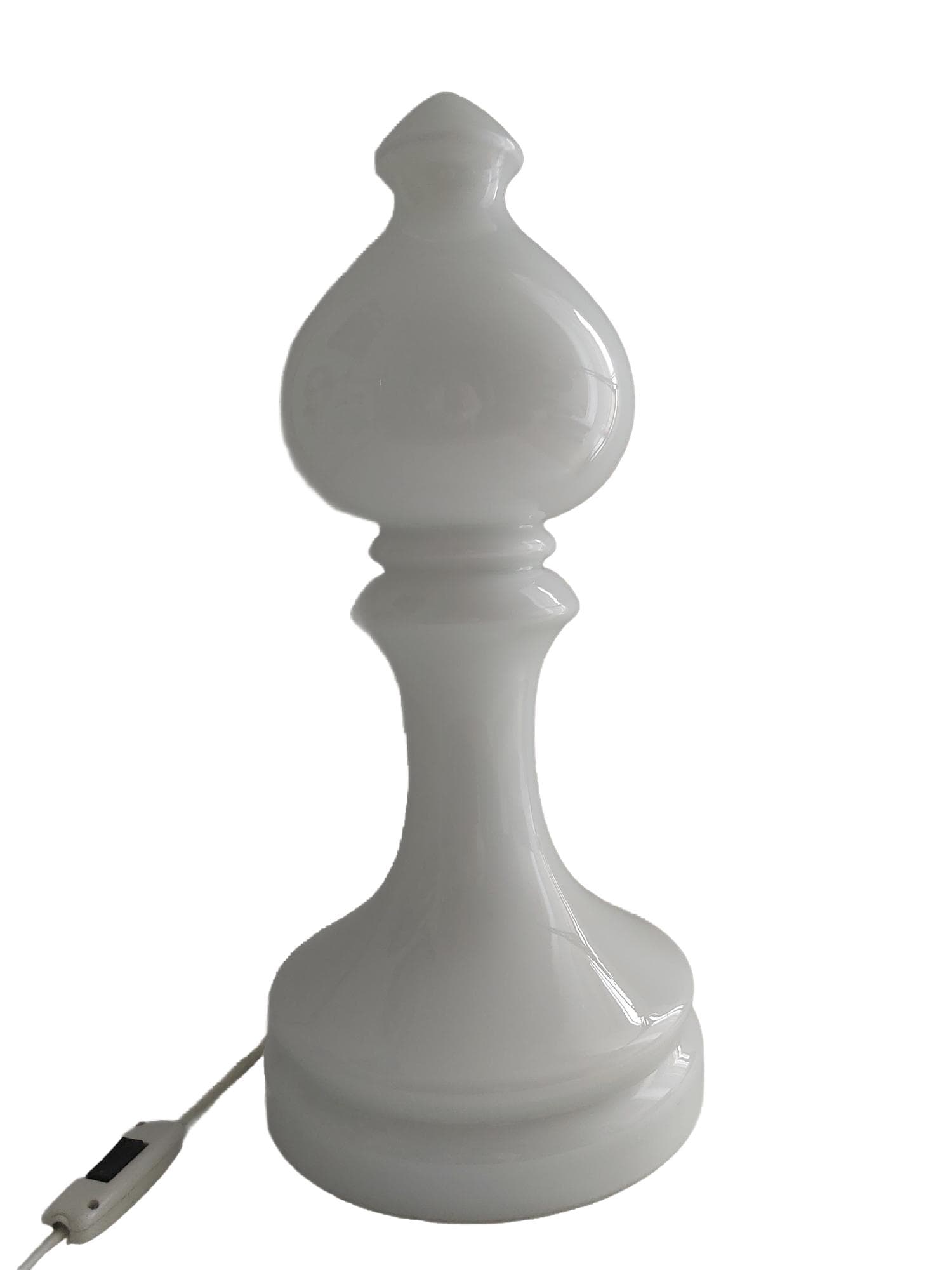 Lampa stołowa Laufer, szkło biały, proj. I. Jakes, Czechosłowacja, lata 70. - 192764