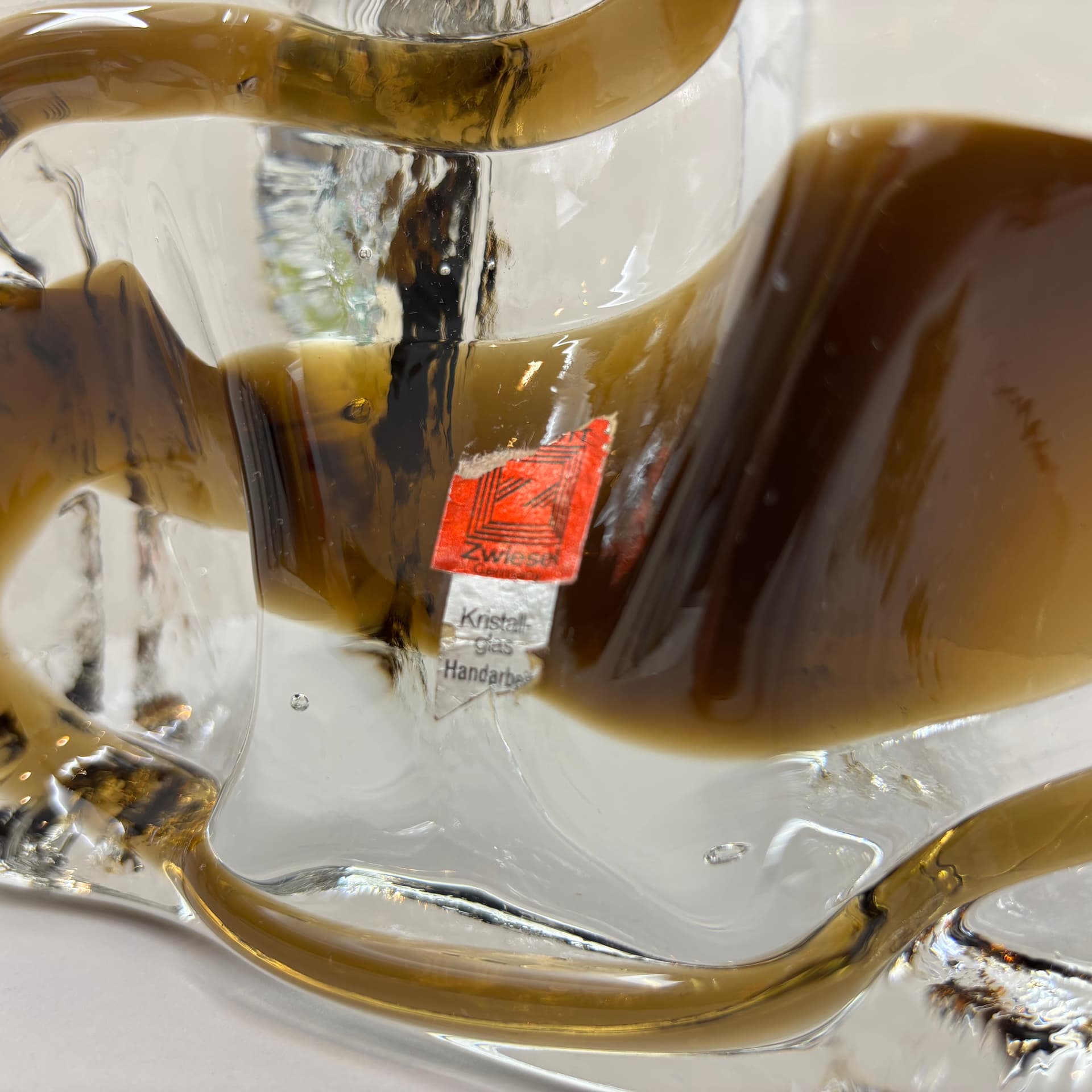 Podstawka na fajki, szary, szkło, Niemcy, lata 70. - 191683