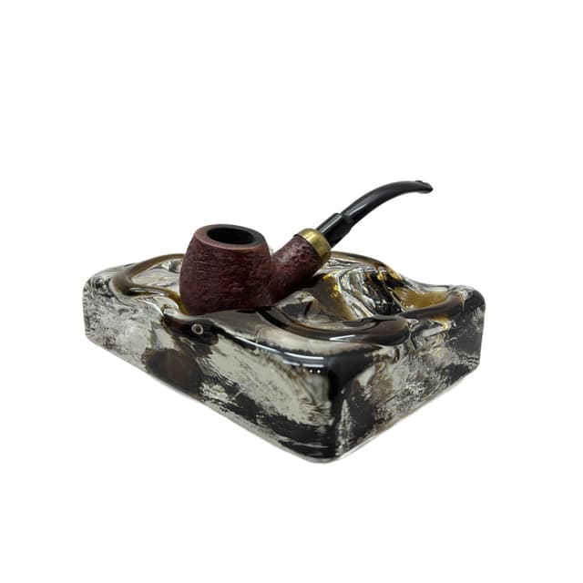 Podstawka na fajki, szary, szkło, Niemcy, lata 70. - WYMIARY